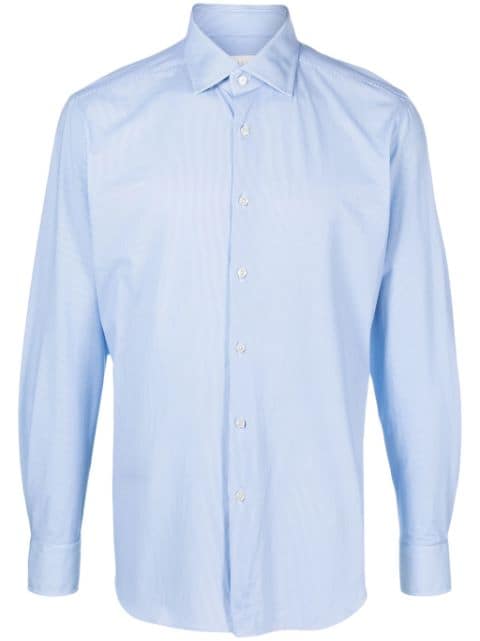 Xacus pinstripe cutaway-collar shirt 