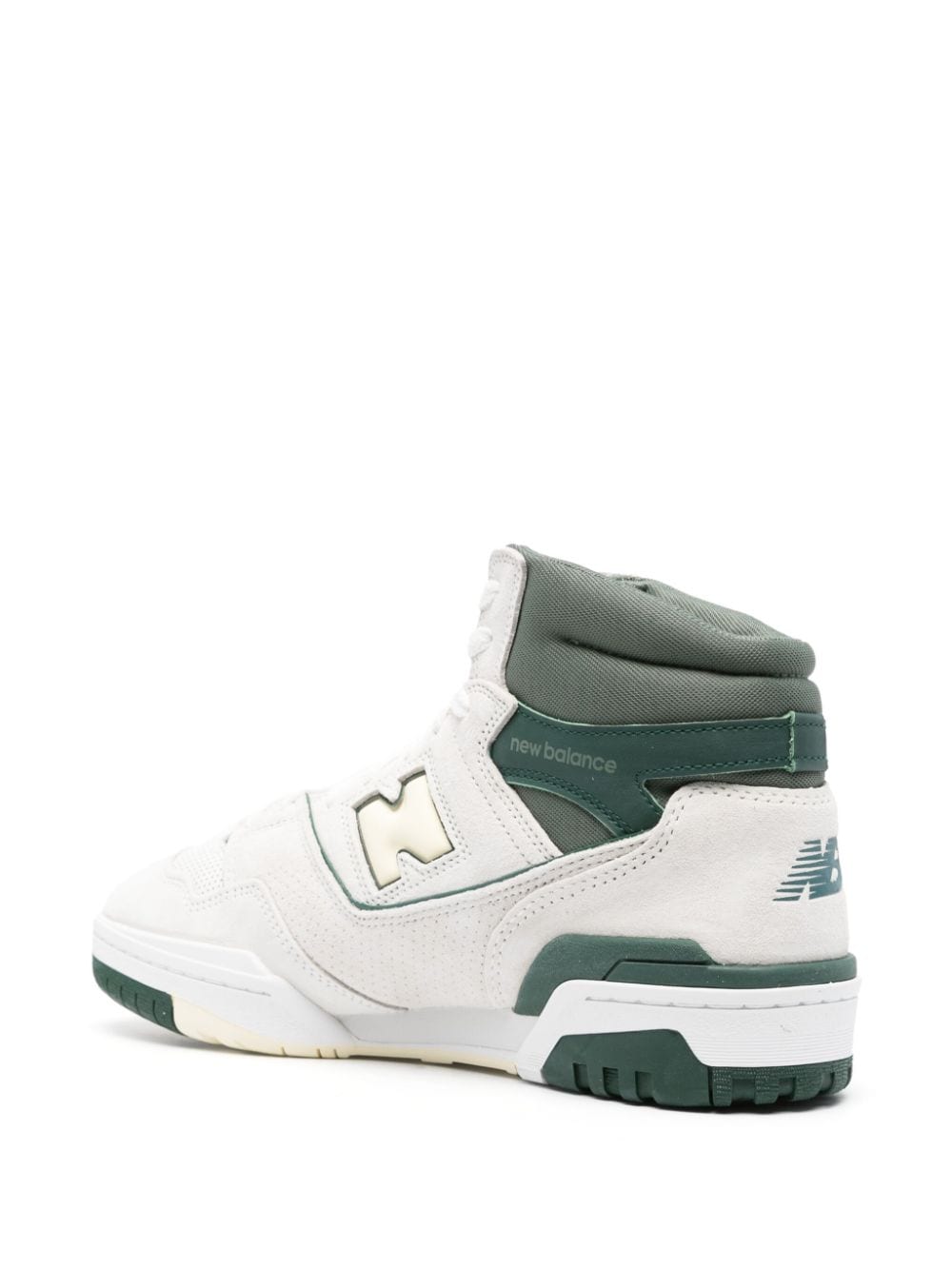 Shop New Balance 650 High-top Leather Sneakers In Weiss