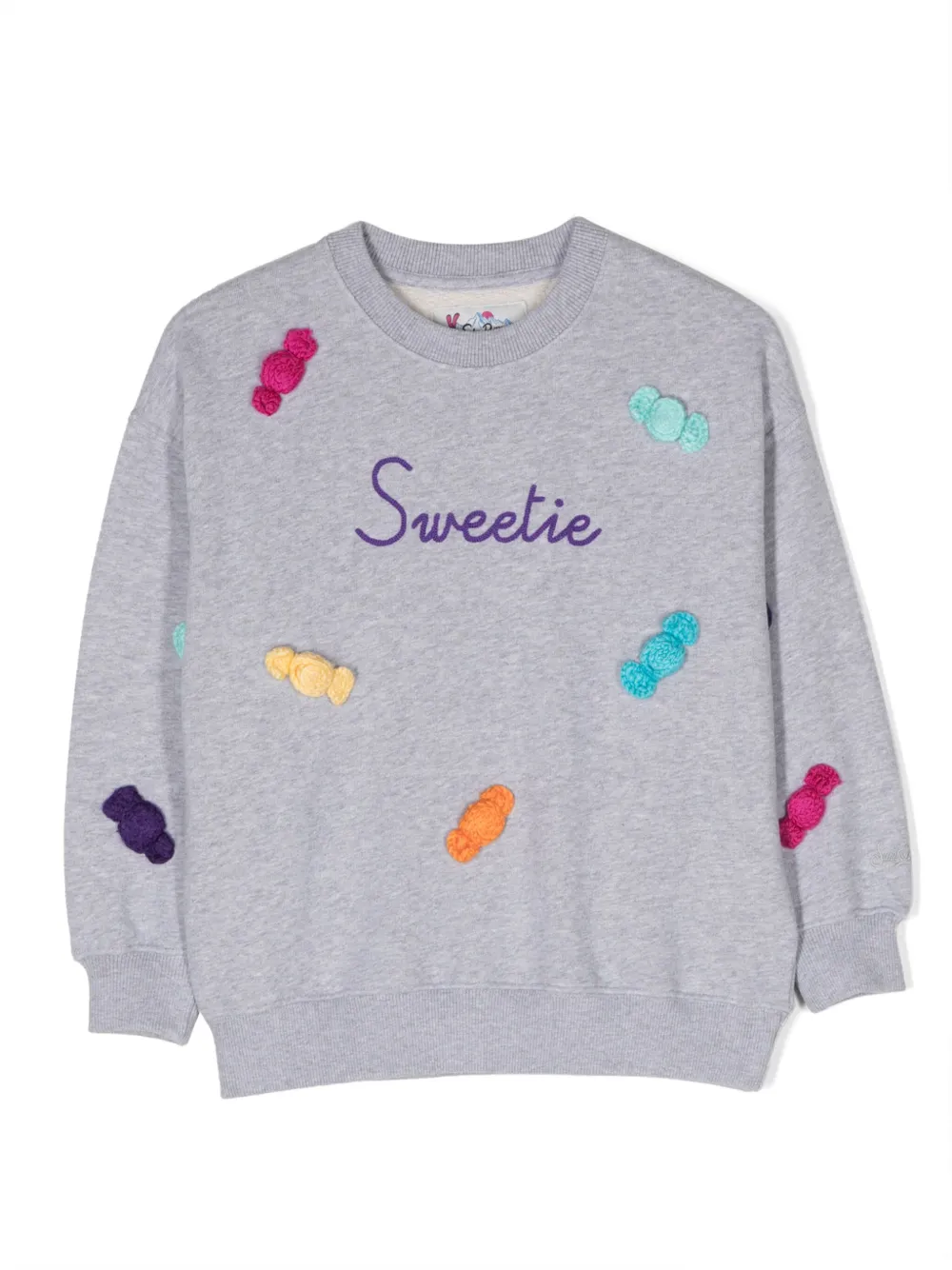 MC2 Saint Barth Kids candy-appliqué cotton sweatshirt - Grau