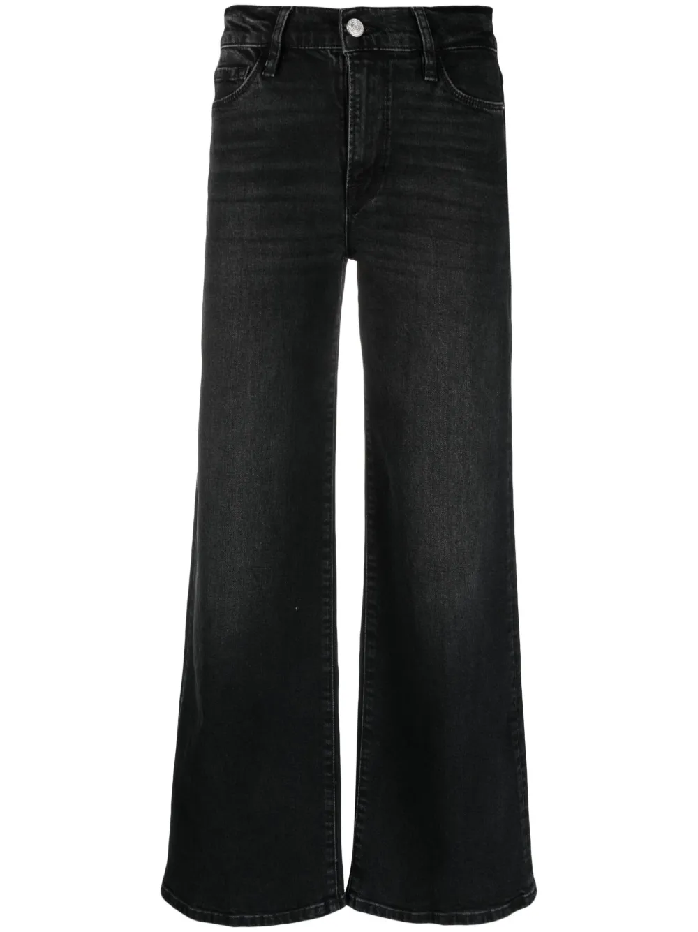 Shop Frame Le Pixie Palazzo Jeans In Grey