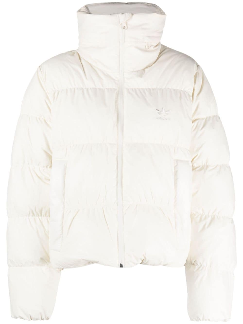 Adidas Originals Logo-embroidered Padded Jacket In White