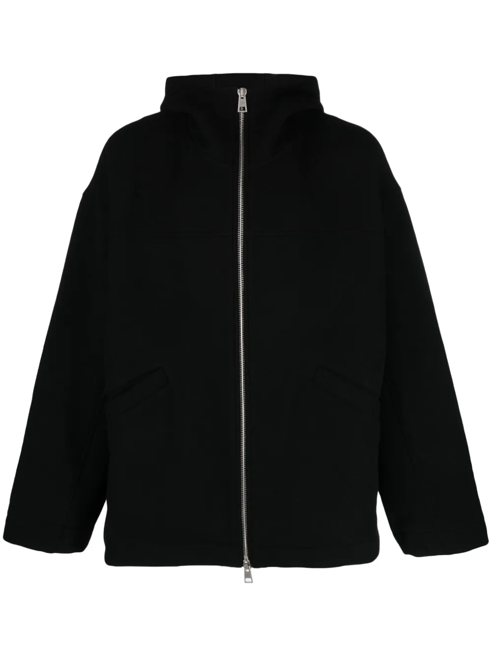 Andrea Ya'aqov Virgin-wool Blend Hooded Jacket In Black