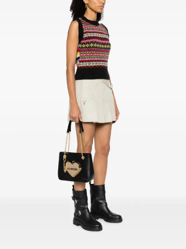 Love Moschino enamelled-logo Shoulder Bag - Farfetch