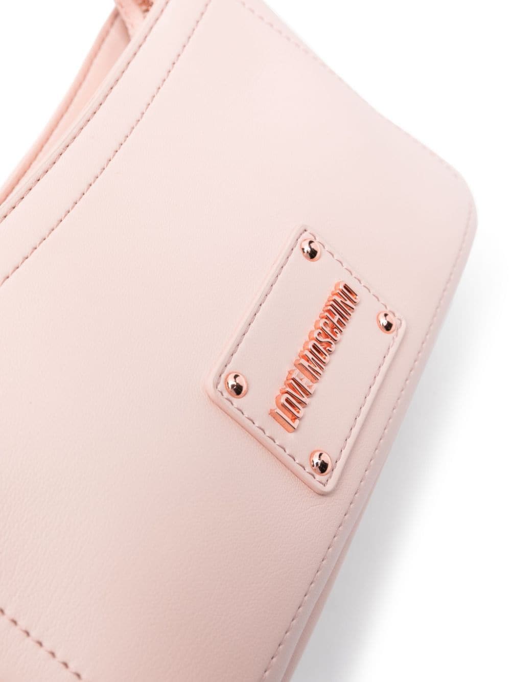 Shop Love Moschino Logo-plaque Shoulder Bag In Pink