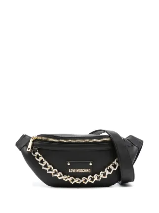 Love Moschino Gurteltasche Mit Logo Schwarz FARFETCH DE