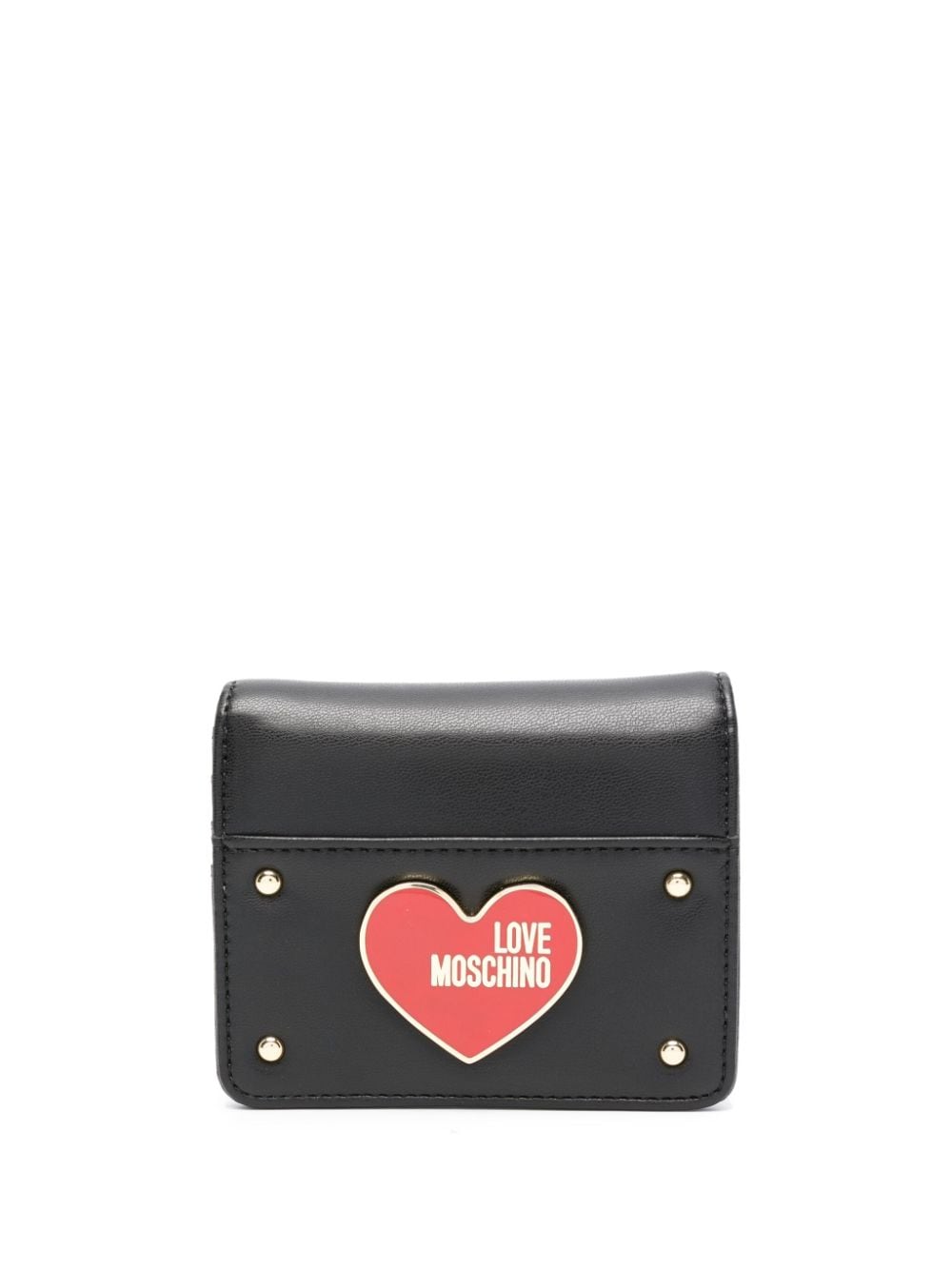 Love Moschino Logo-plaque Bi-fold Wallet In Black
