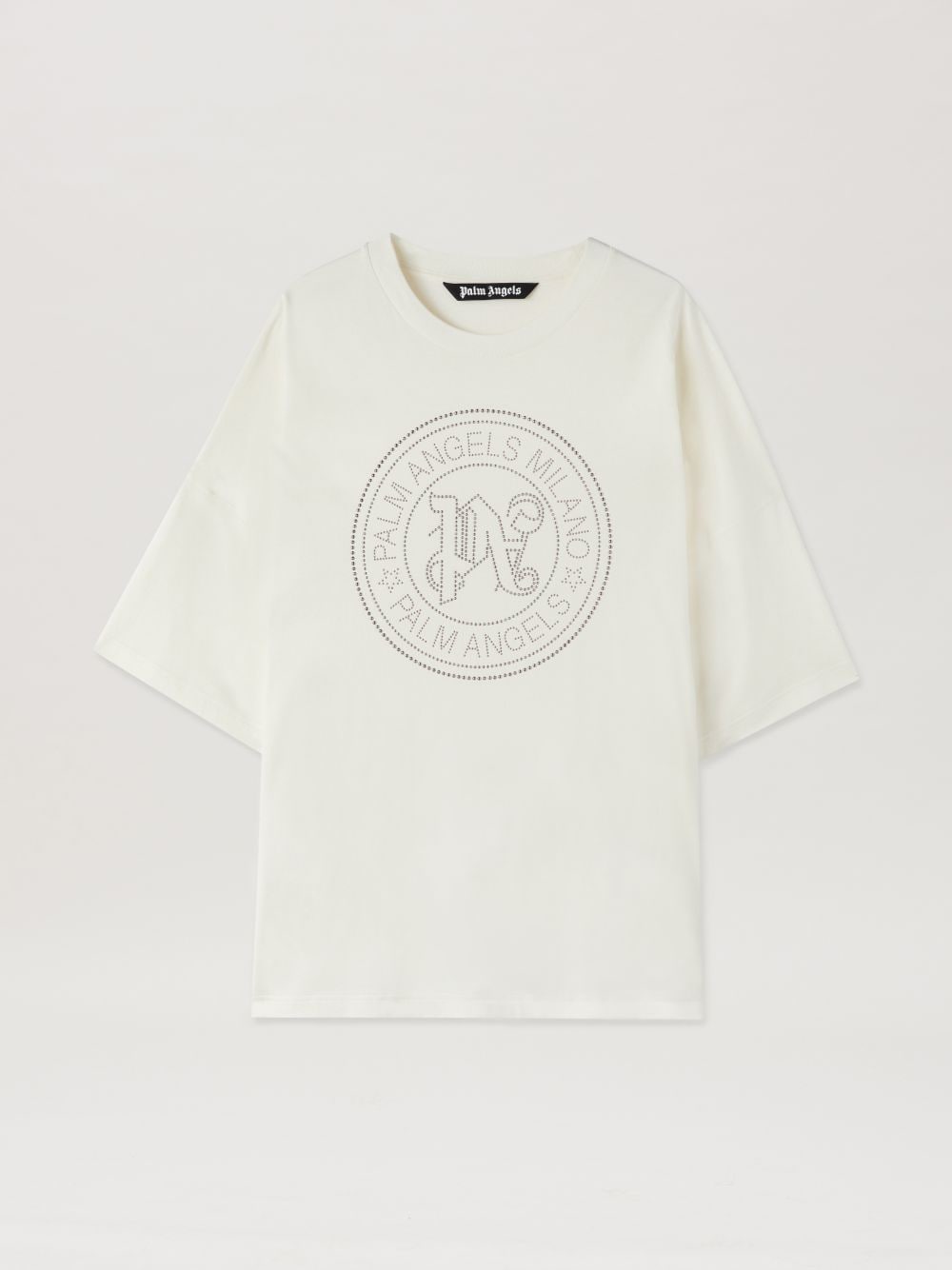 Shop Palm Angels Milano Stud Loose T-shirt In White