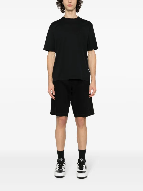 Palm Angels monogram-embroidered Cotton T-shirt | Black