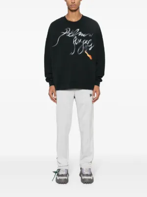 【Palm Angels】スウェットシャツ/セーター - ホワイト/ブラック PALM ANGELS - 【25SS】バック カーブロゴ オーバー Tシャツ