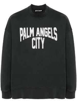 Palm Angels Paris Sprayed Logo Hoodie Black Men's - SS21 - US
