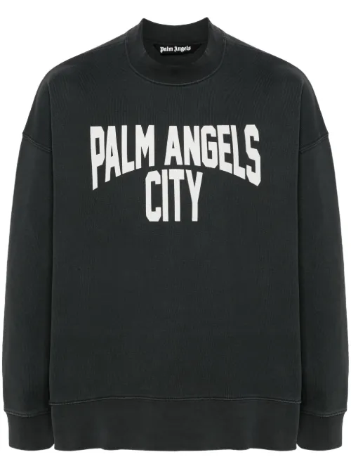 Sweat en cootn PA City à effet délavé - Palm Angels - Modalova
