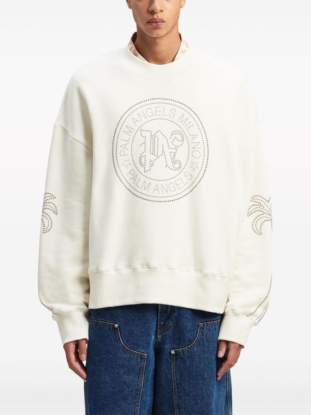 Palm Angels Sweater met studs Wit