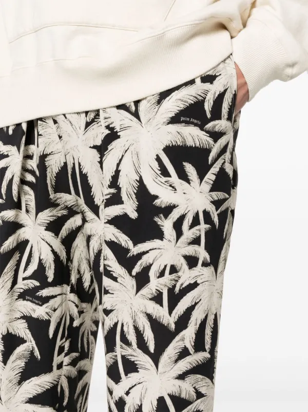 Palm Angels palm-tree Print Loose Trousers | Black | FARFETCH