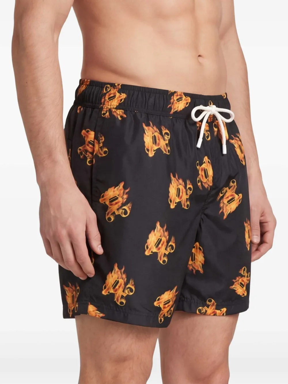 Palm Angels Zwembroek met monogramprint Zwart