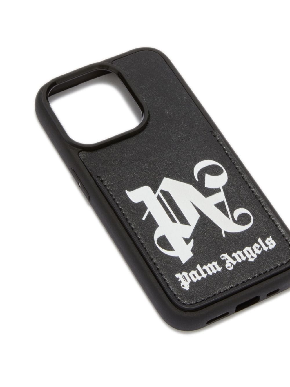 Shop Palm Angels Monogram Iphone 15 Pro Case In Black