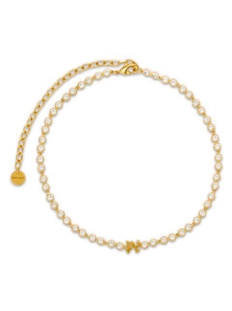 Palm Angels crystal-embellished monogram choker