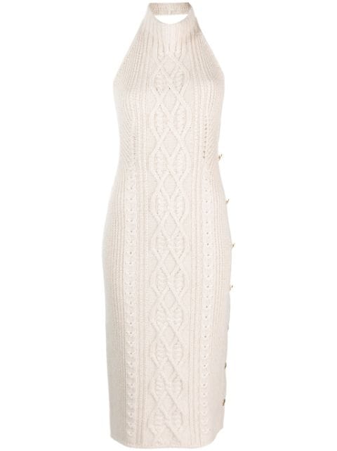 Palm Angels open-back knitted midi dress