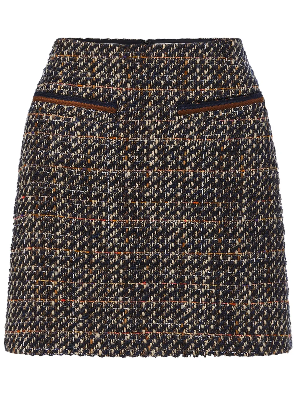 Veronica Beard Perry tweed mini-rok Blauw