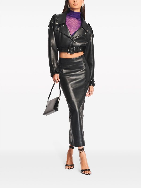 Retrofete Liza mid-rise Leather Skirt - Farfetch