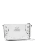 Love Moschino logo-lettering metallic shoulder bag - Silver