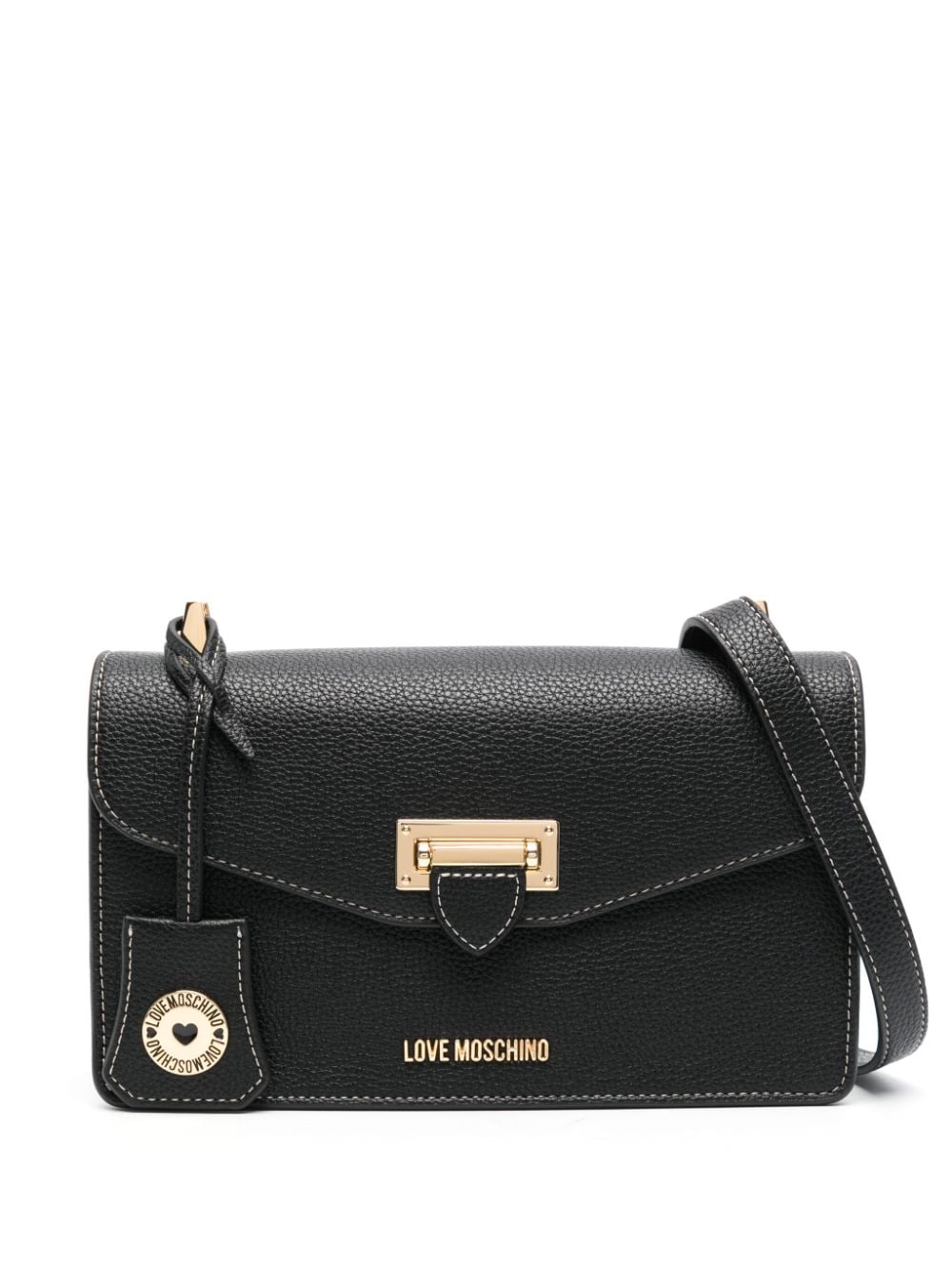 Love Moschino Logo-lettering Shoulder Bag In Black