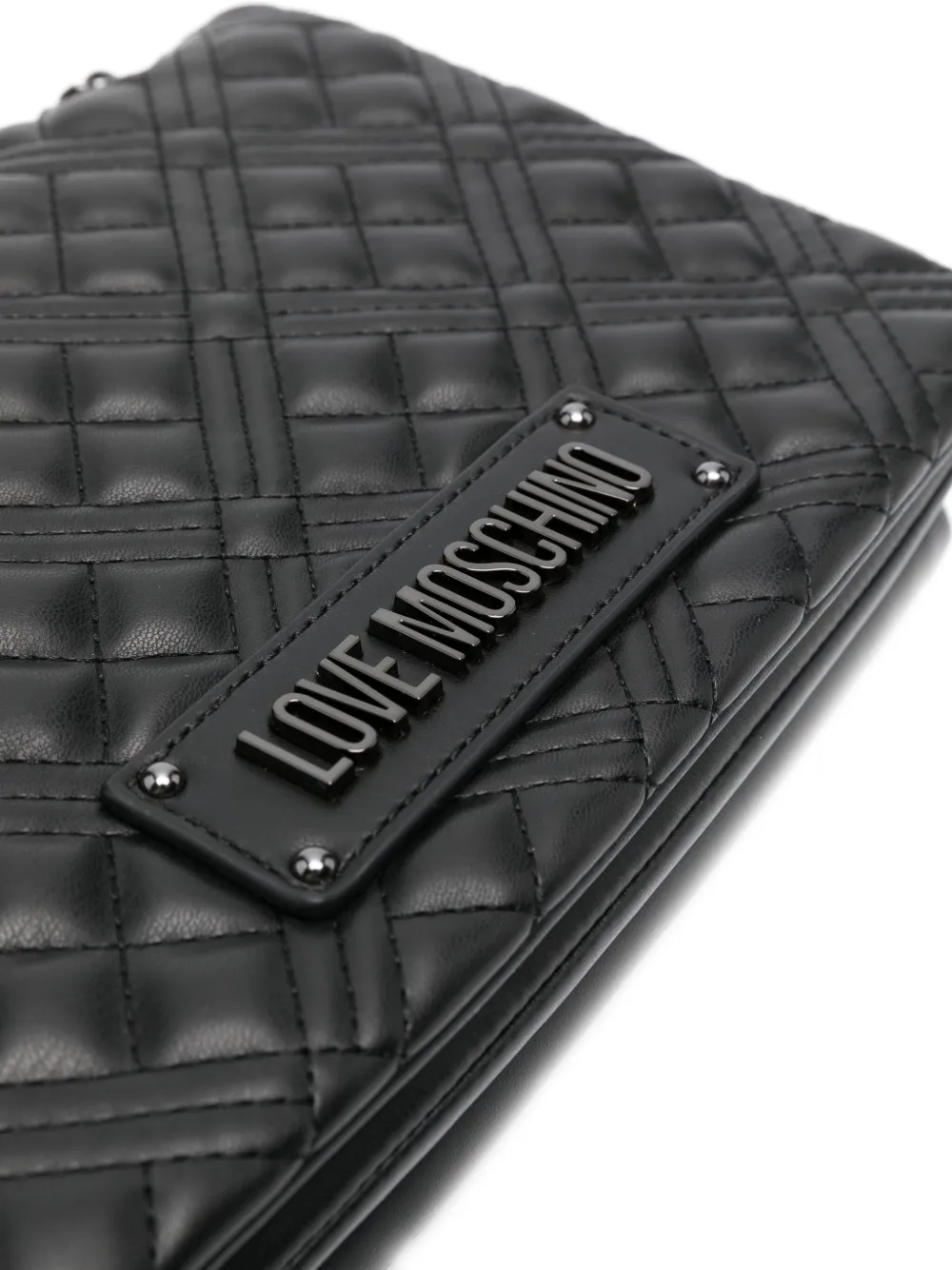 Affordable Love Moschino logo-lettering quilted shoulder bag WOMEN