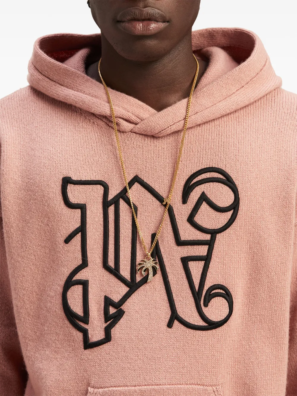 【関税込み】Palm Angels ピンク モノグラム フーディ Palm Angels モノグラム パーカー | ピンク | FARFETCH JP