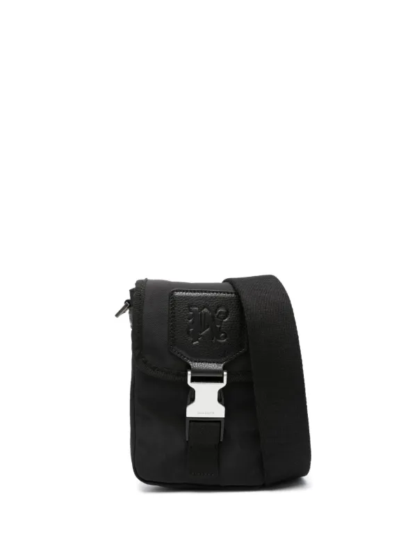 Palm Angels monogram-debossed Crossbody Bag | Black | FARFETCH