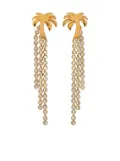 Palm Angels Palm crystal-embellished drop earrings - Gold