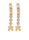 Palm Angels crystal-embellished monogram earrings - Gold