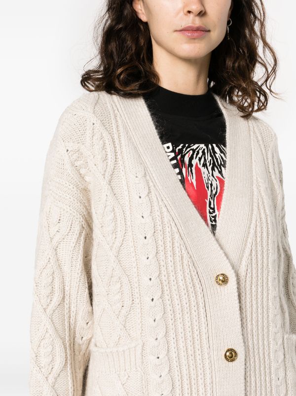 Fisherman cable shop knit cardigan