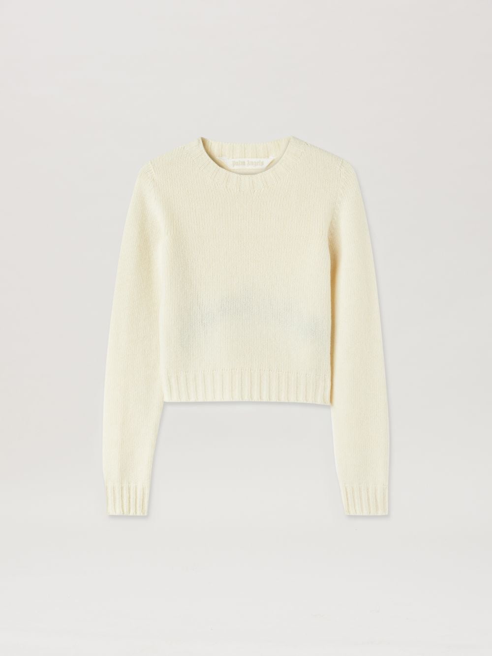 Palm Angels Curved Logo Sweater In Neutrals