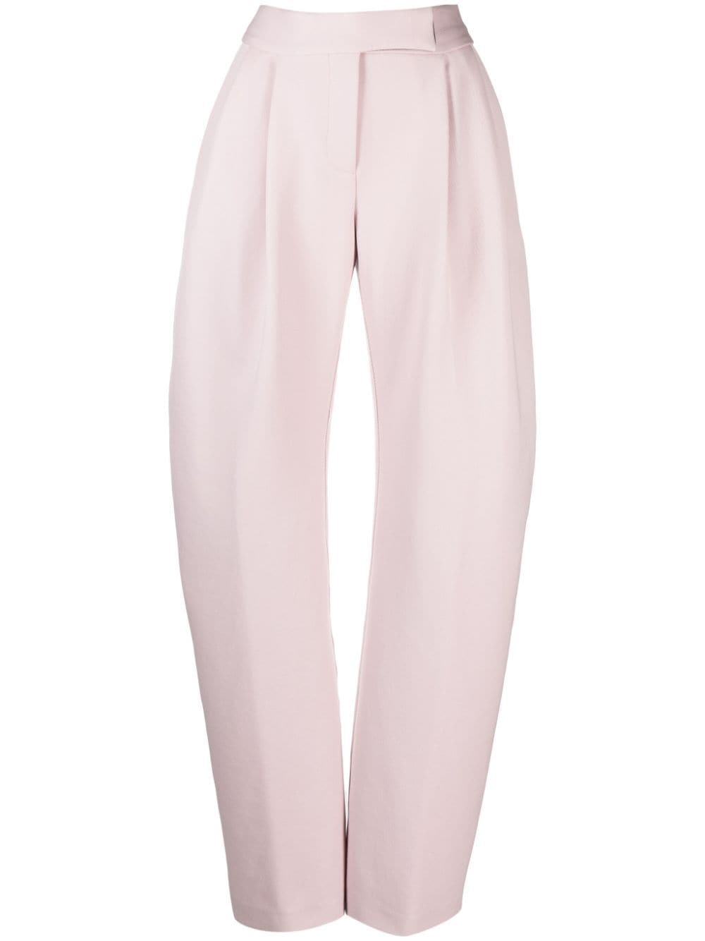 Shop Attico Wide-leg Tailored Trousers In Pink