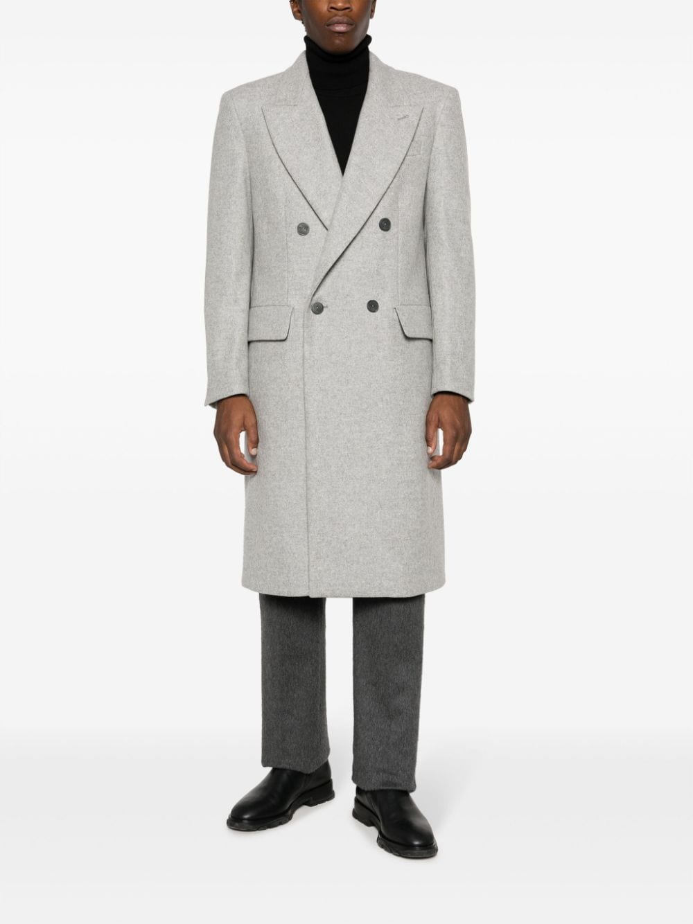 Hevo double-breasted tailored coat - Grijs