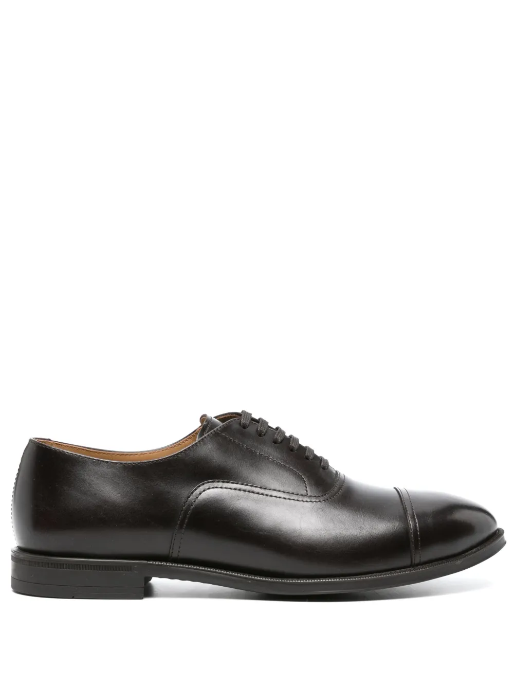 Henderson Baracco almond-toe leather Oxford shoes Brown