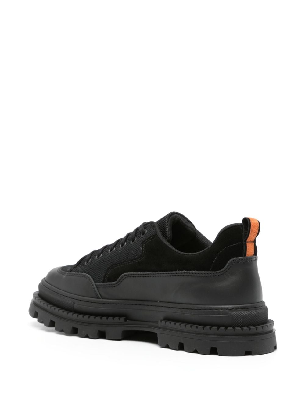 Shop Henderson Baracco Panelled Lace-up Sneakers In Black