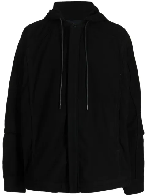 Juun.J drawstring-hood cotton-blend shirt 