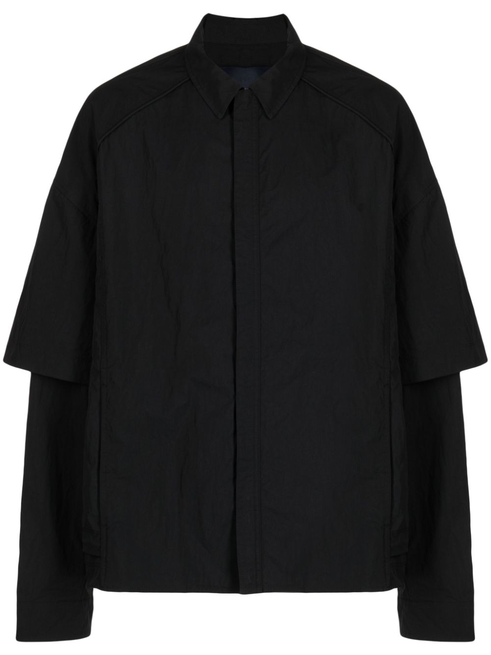 Juun.J double-layered Panelled Nylon Shirt - Farfetch