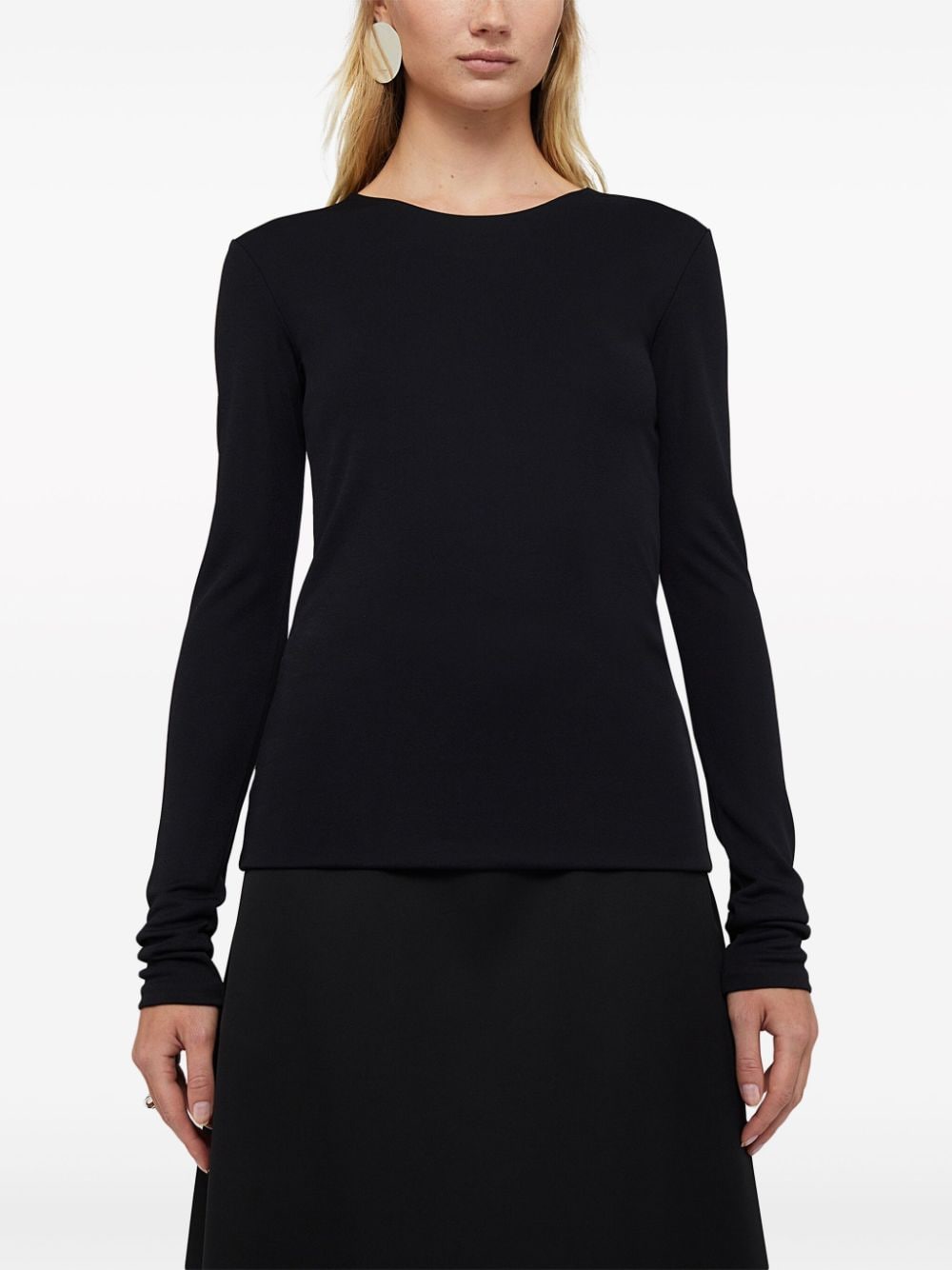 Shop Jil Sander Long-sleeve Jersey T-shirt In 001 Black