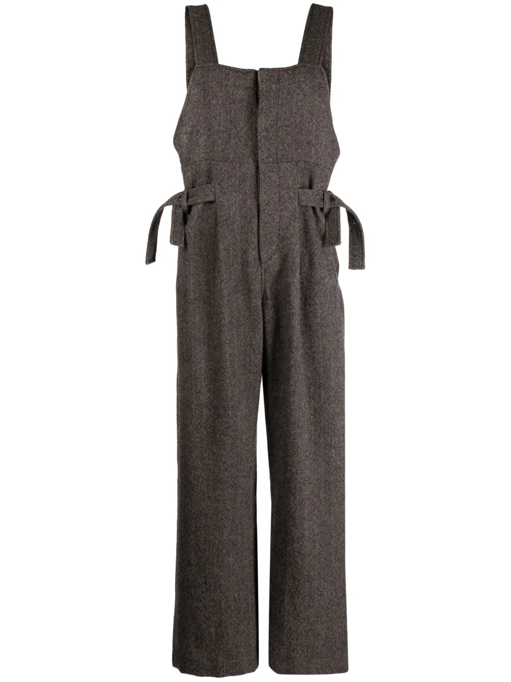 Uma Wang herringbonepattern Wool Jumpsuit Farfetch