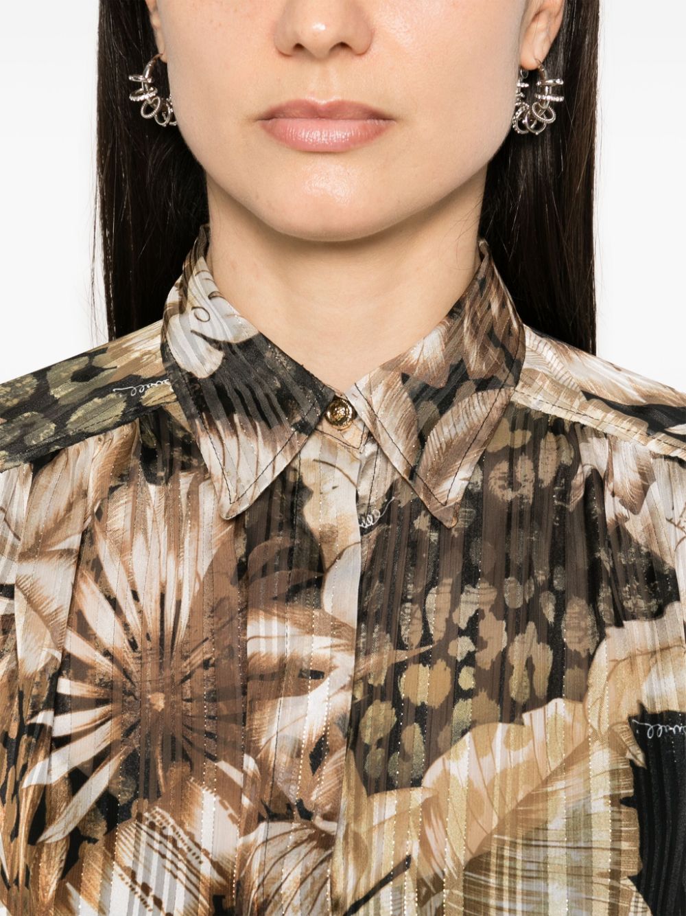 Just Cavalli Metallic blouse Goud