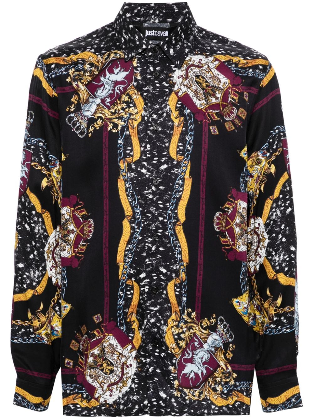 Just Cavalli Overhemd met print Zwart