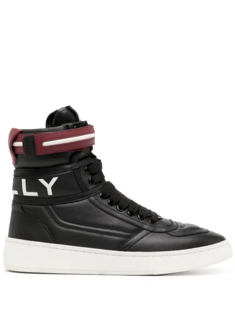 Bally logo-print leather ankle boots