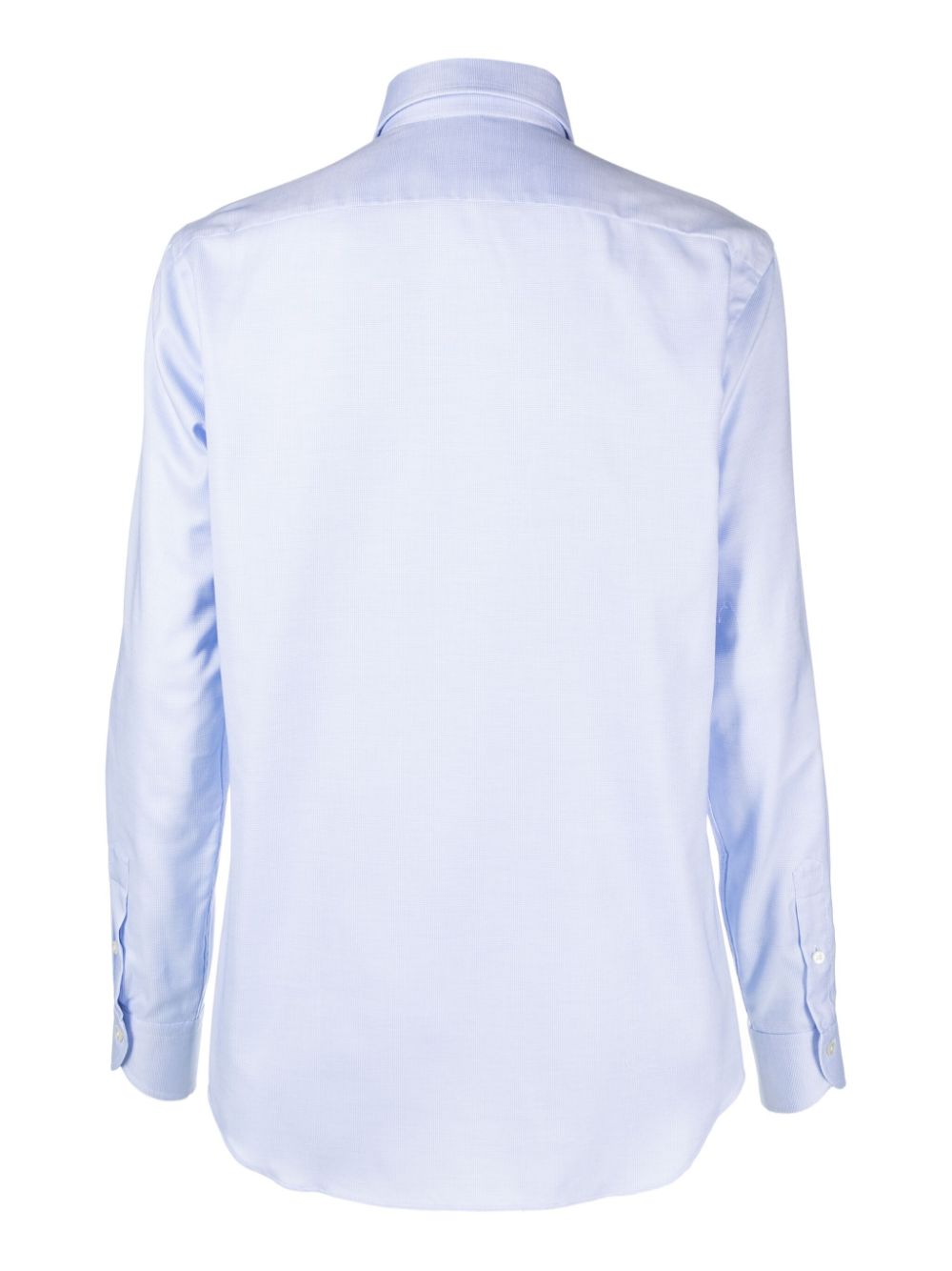 Shop Xacus Cutaway-collar Cotton Shirt In Blue