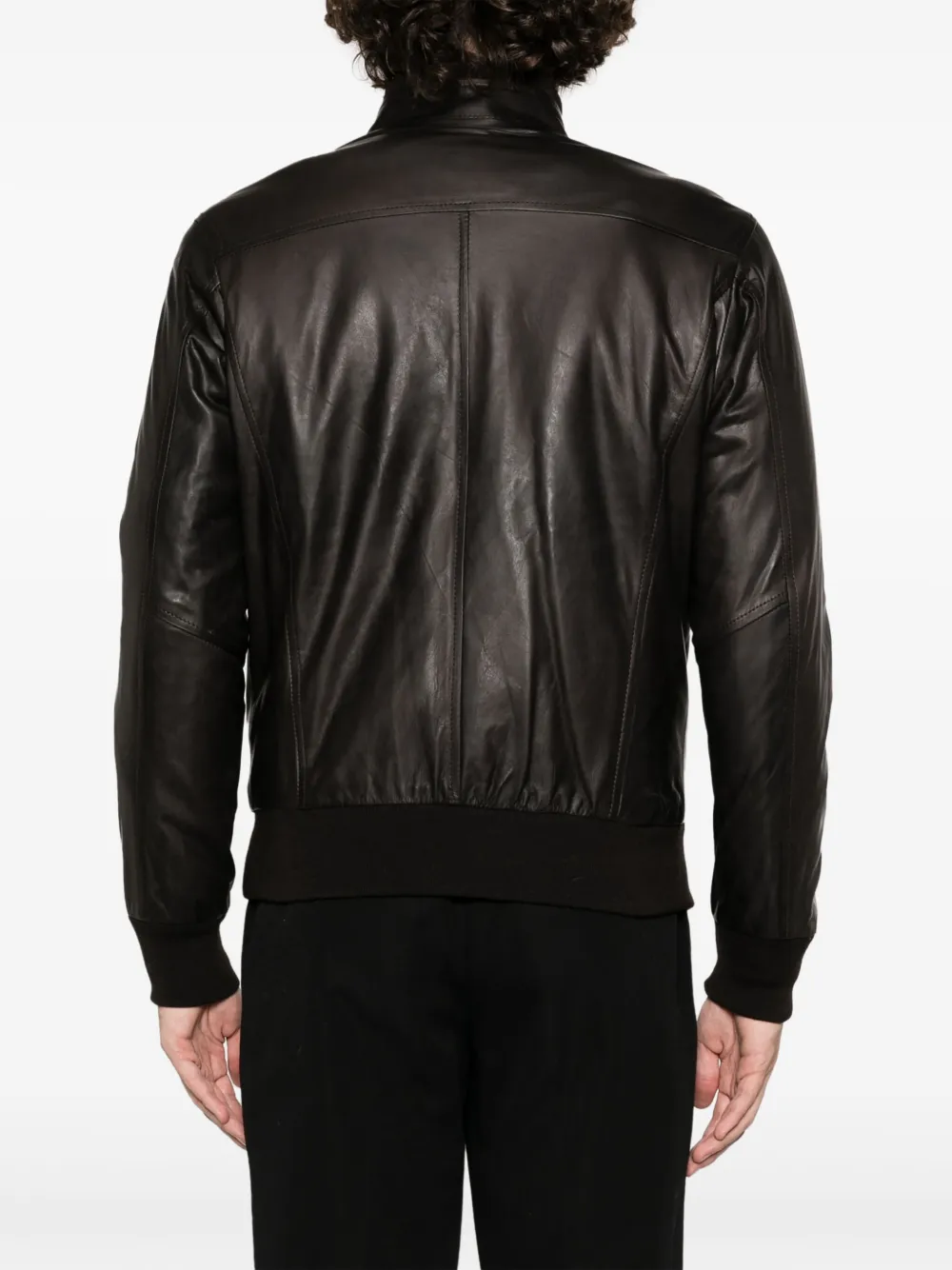 Barba long-sleeve Leather Bomber Jacket - Farfetch