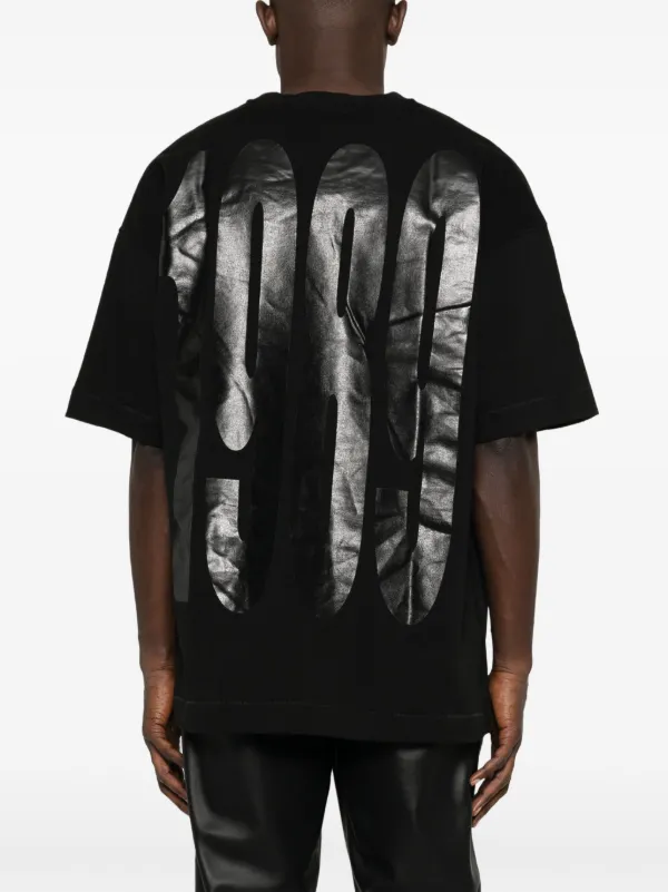 1989 STUDIO クルーネック長袖tシャツ ブラック FW24/25 1989 STUDIO graphic-print Cotton T-shirt | Black | FARFETCH JO