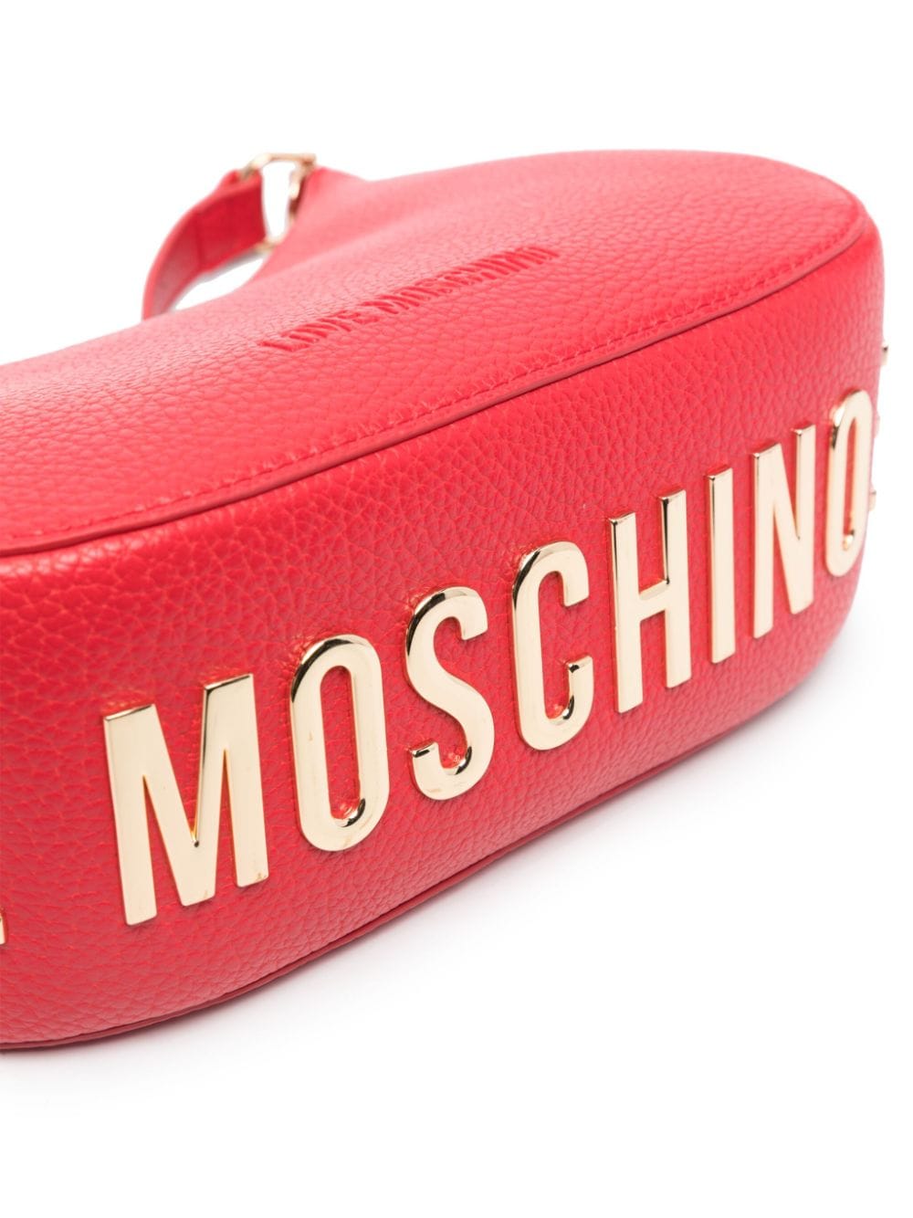 Shop Love Moschino Giant Logo-lettering Shoulder Bag In Red