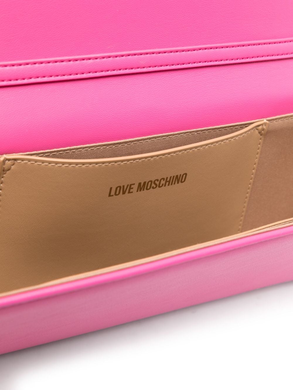 Love Moschino Clutch met logoplakkaat Roze