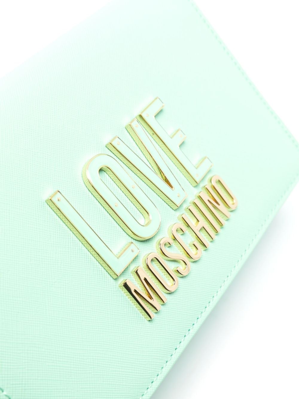 Shop Love Moschino Logo-lettering Crossbody Bag In Green