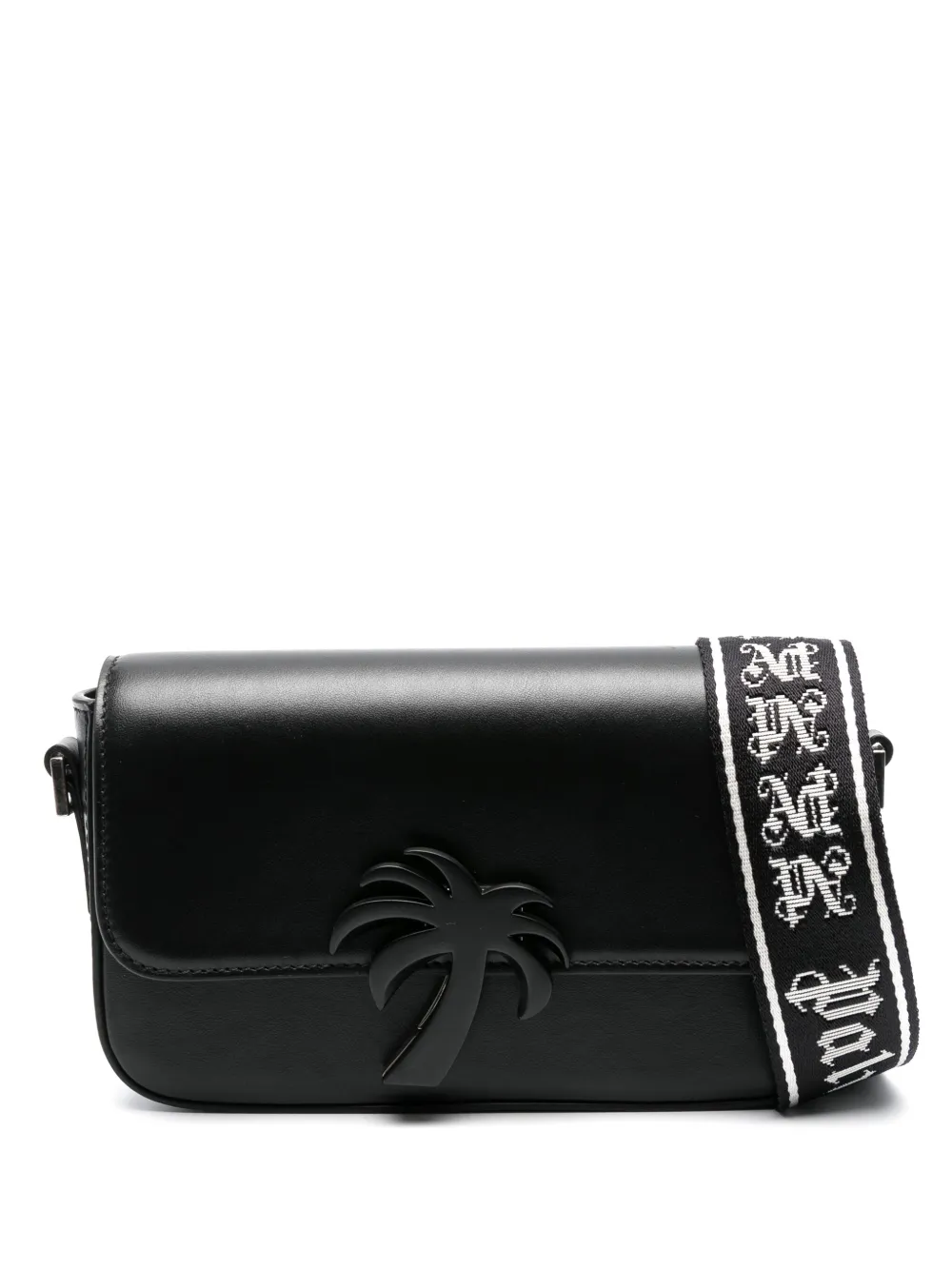 Palm Angels Palm Bridge leather shoulder bag - Nero
